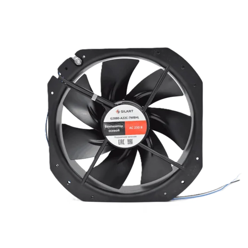 Вентилятор осевой SILART, 280 х 280 х 80, 220 VAC, подшипник качения Вентилятор осевой SILART, 280 х 280 х 80, 220 VAC, подшипник качения